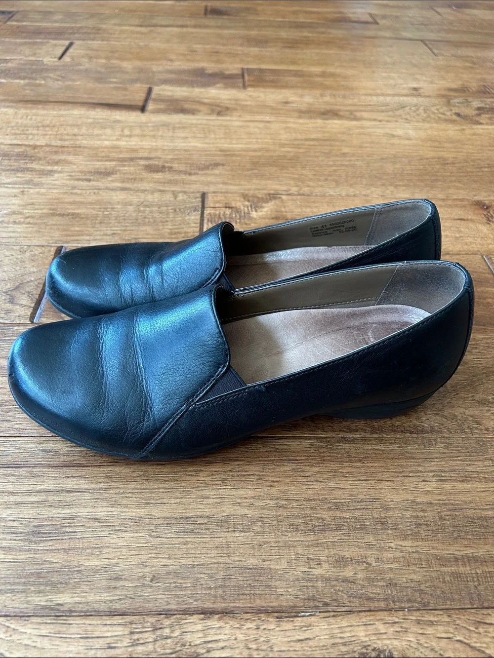 Dansko Farah Slip On Leather Loafers Comfort Shoes Black Size 41